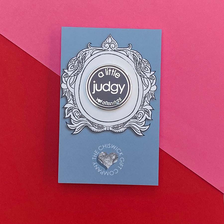 A Little Judgy (yet often right) Enamel Pin - Image 3