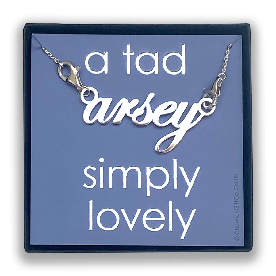 Arsey Solid Sterling Silver Pendant | Bag Charm - Image 3