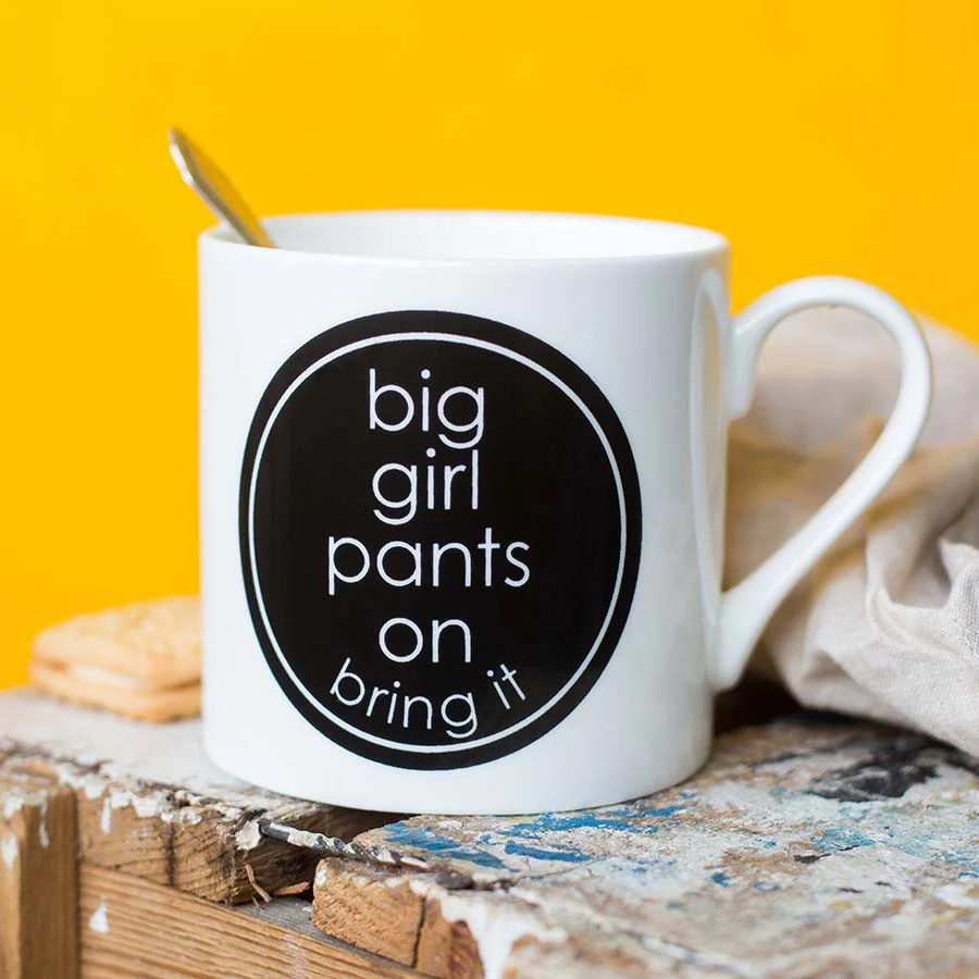 Large Porcelain Big Girl Pants Mug - Image 3