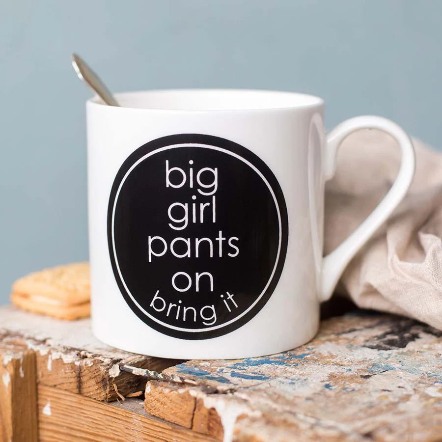 Large Porcelain Big Girl Pants Mug - Image 4