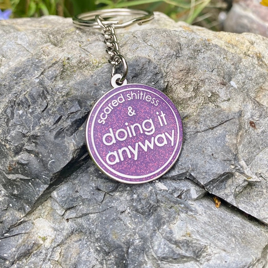 Scared Shitless and Doing it Anyway Keyring - Image 5