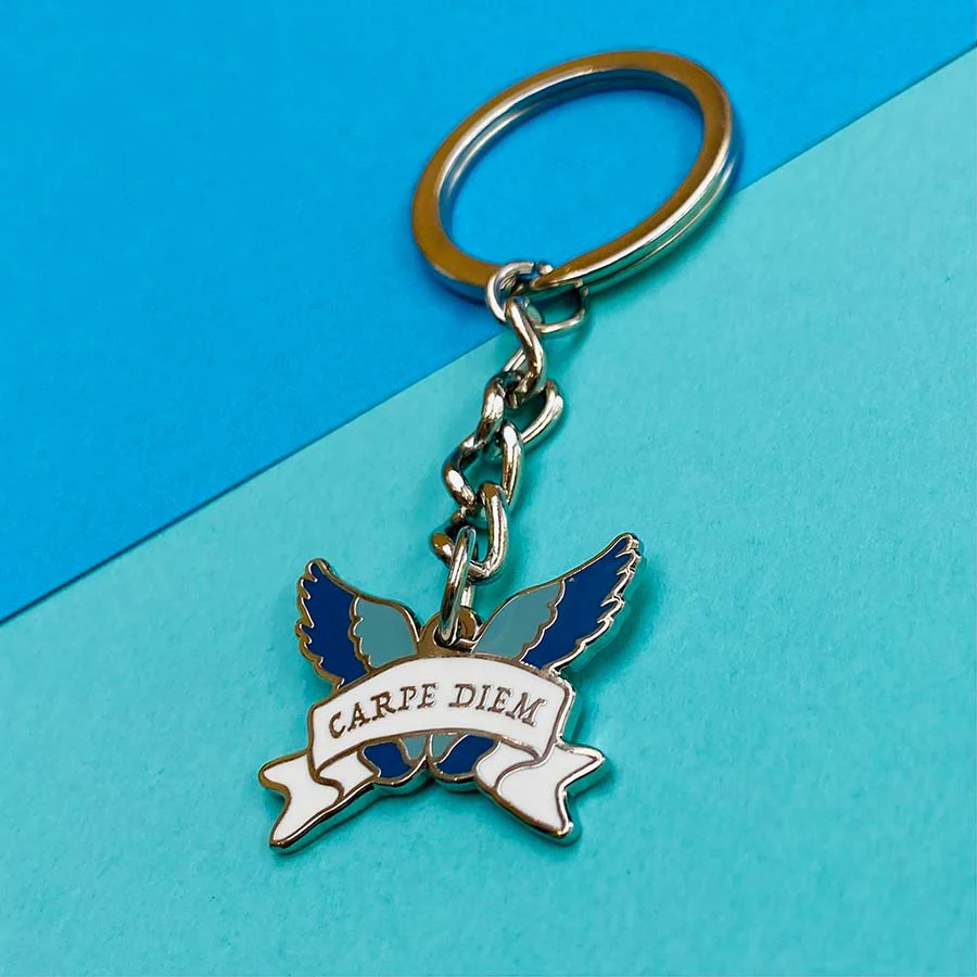Seize The Day Latin Motto Keyring - Image 3