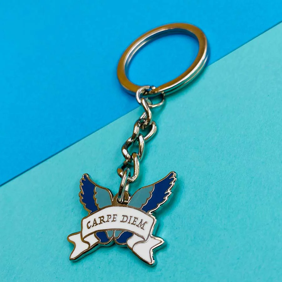 Seize The Day Latin Motto Keyring - Image 4