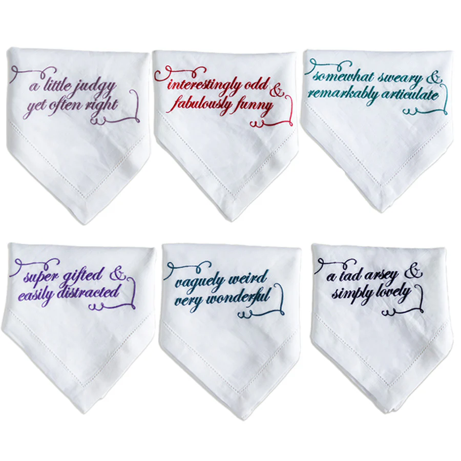 A Little Judgy Yet Often Right Embroidered French Linen Napkin - Image 8