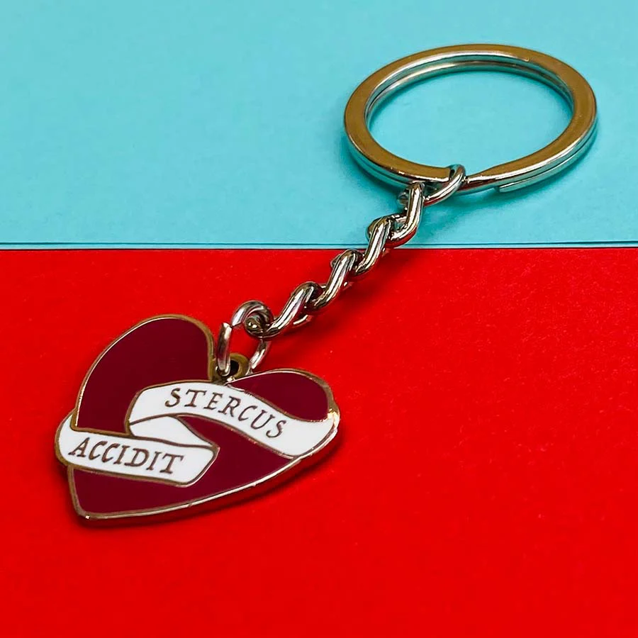 Shit Happens Latin Motto Keyring - Image 3