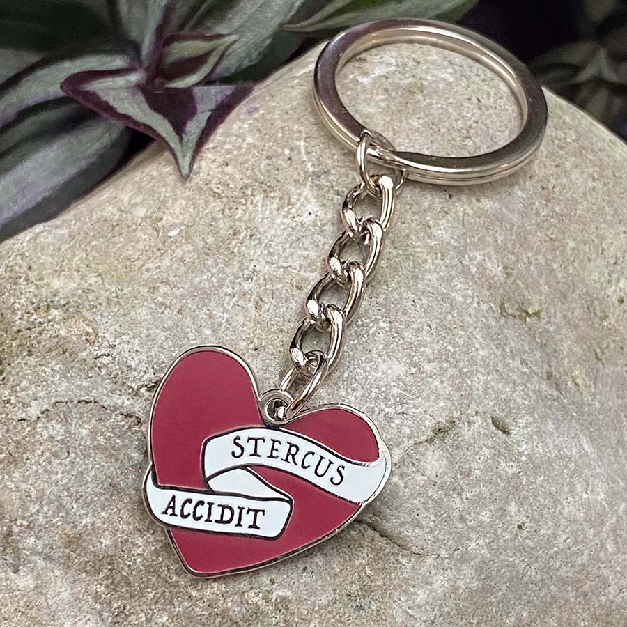 Shit Happens Latin Motto Keyring - Image 6