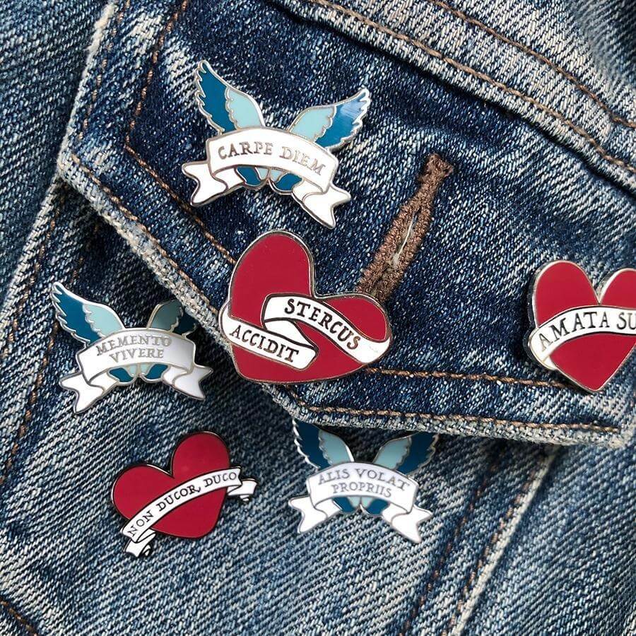 You Are Loved Latin Motto Enamel Pin - Image 4